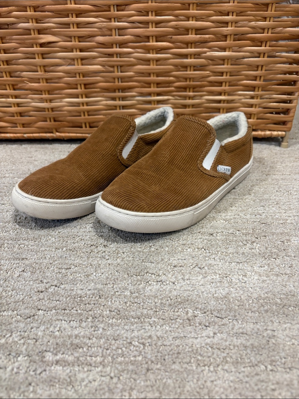 J. Crew Chestnut Corduroy Slip-On Loafers